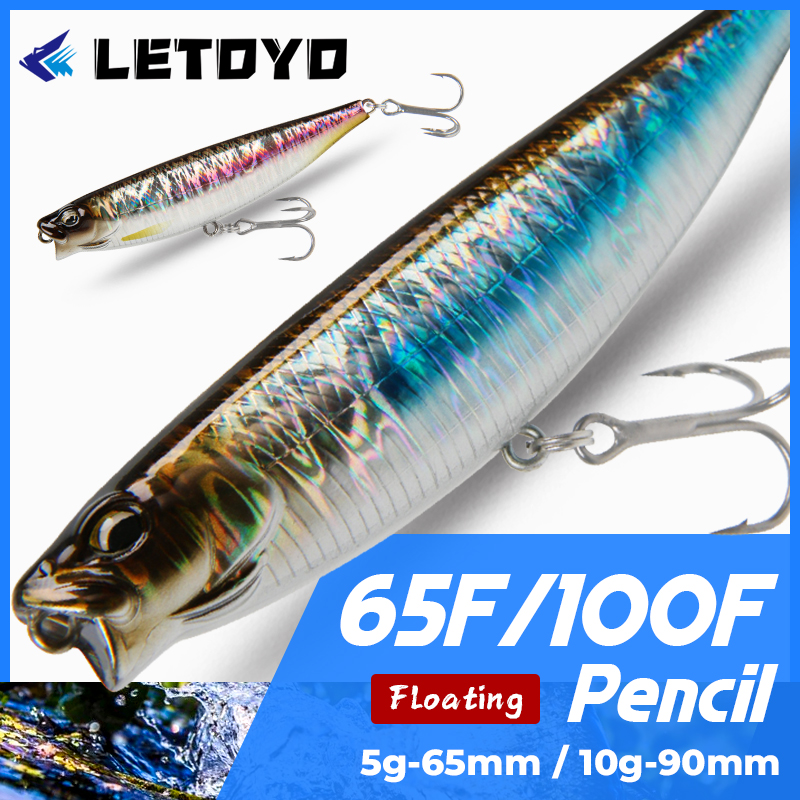 Rain Stick Percussion - LETOYO,65mm,5g,90mm,10g,表面釣り用のハードフローティングベイト,魚を捕まえるためのルアー,表面釣り用,ウォブラー付き,ワカペン 90