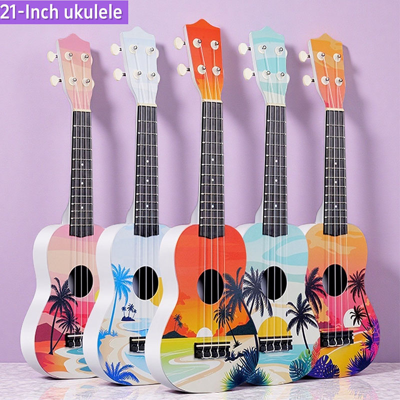 Musical Instrument Hawaii - 21 インチ ウクレレ 初心者向け ハワイ柄 カスタマイズ可能なウクレレギター