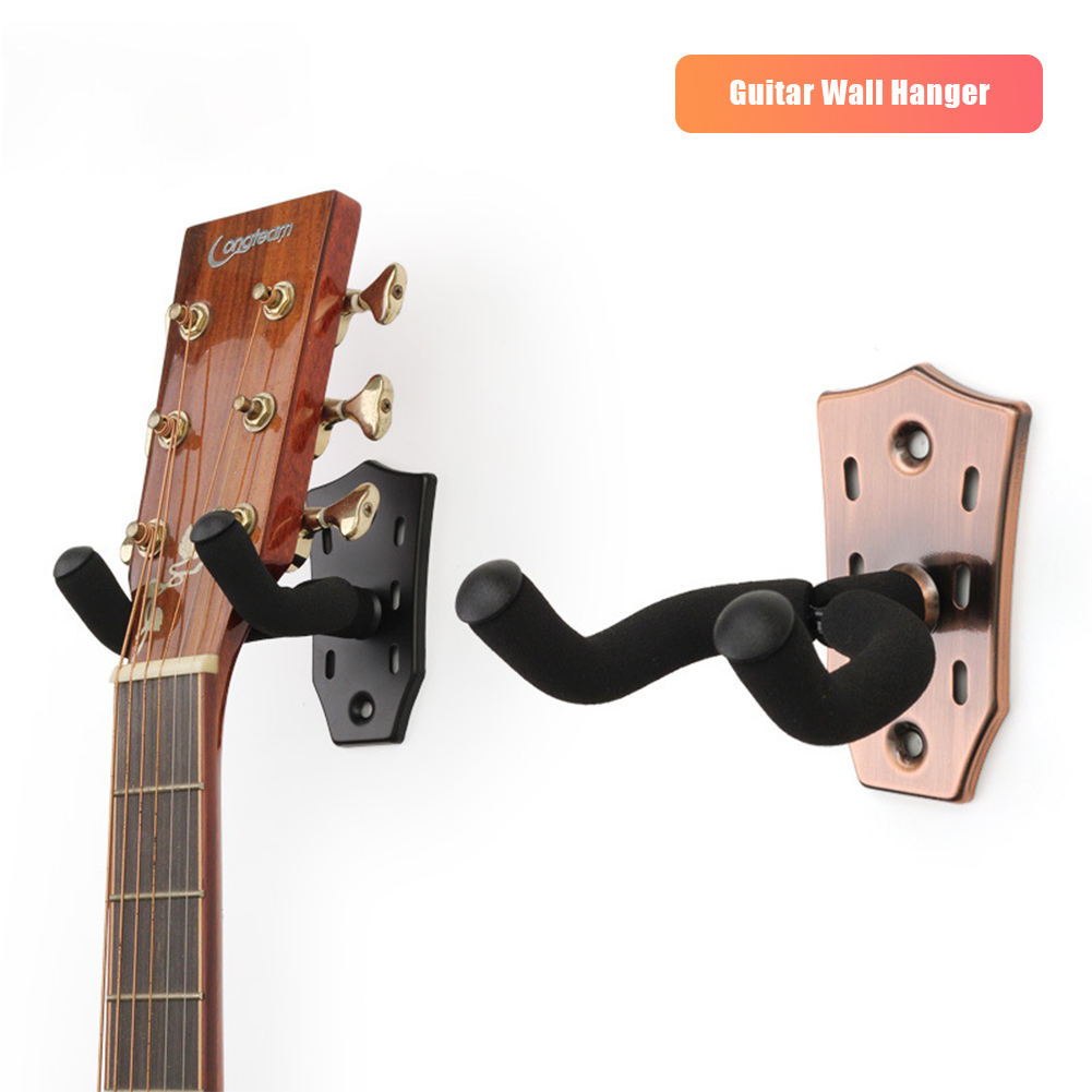 Musical Instrument Art - ギターウクレレフック金属製アコースティックギターフックスタンド滑り止めマウント壁掛け式ギター、ベース、ギターアクセサリーに最適