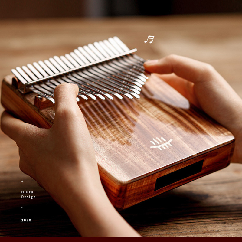 A Musical Instrument With Keys - Hlururu-完全な無垢材のカリンバサムピアノ、穴のある17鍵、21鍵、mbira、楽器、プロ、初心者