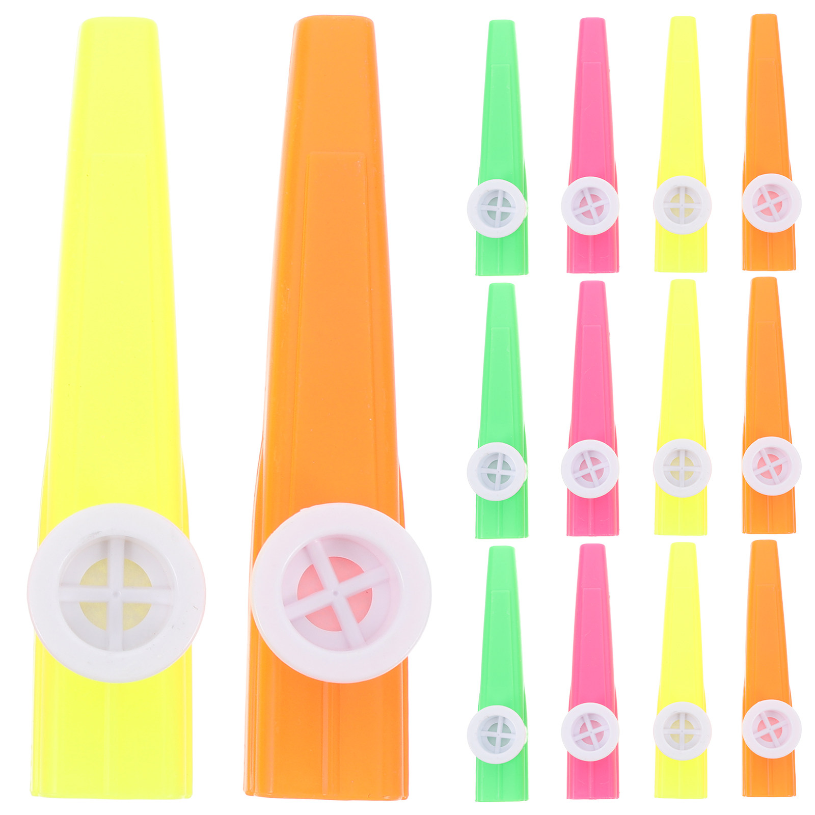 Musical Instrument I Play - 24個入り プラスチック製カズー 各種カラー 軽量 ポータブル ミニ管楽器