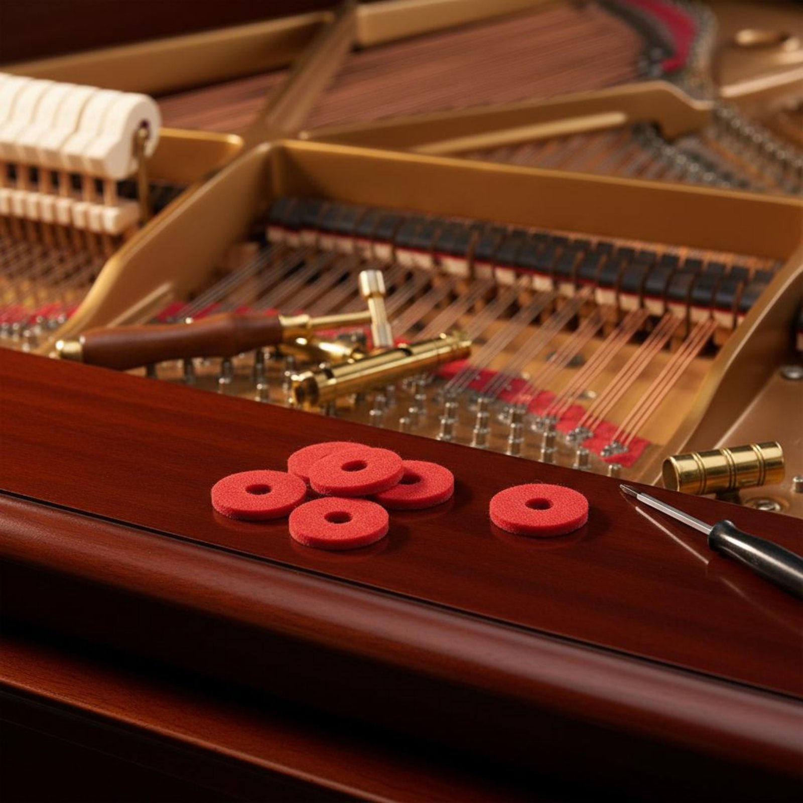 A Musical Instrument With Keys - 赤いピアノキーウォッシャー小型丸型フェルトキーパッドウォッシャー楽器部品長持ちする技術者向け