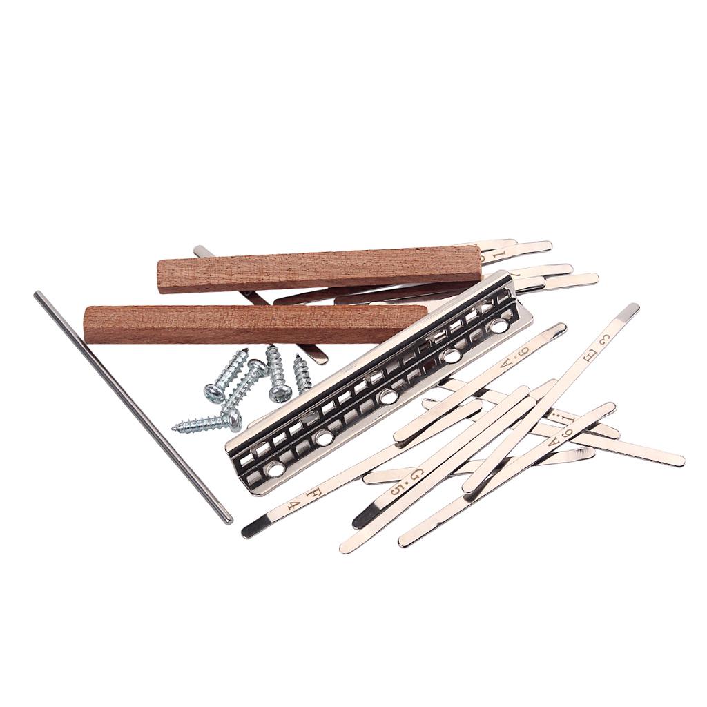 A Musical Instrument With Keys - カリンバ 17 キー DIY パーツキット親指ピアノスチールキーブリッジフィンガーピアノ楽器作成用音楽アクセサリー
