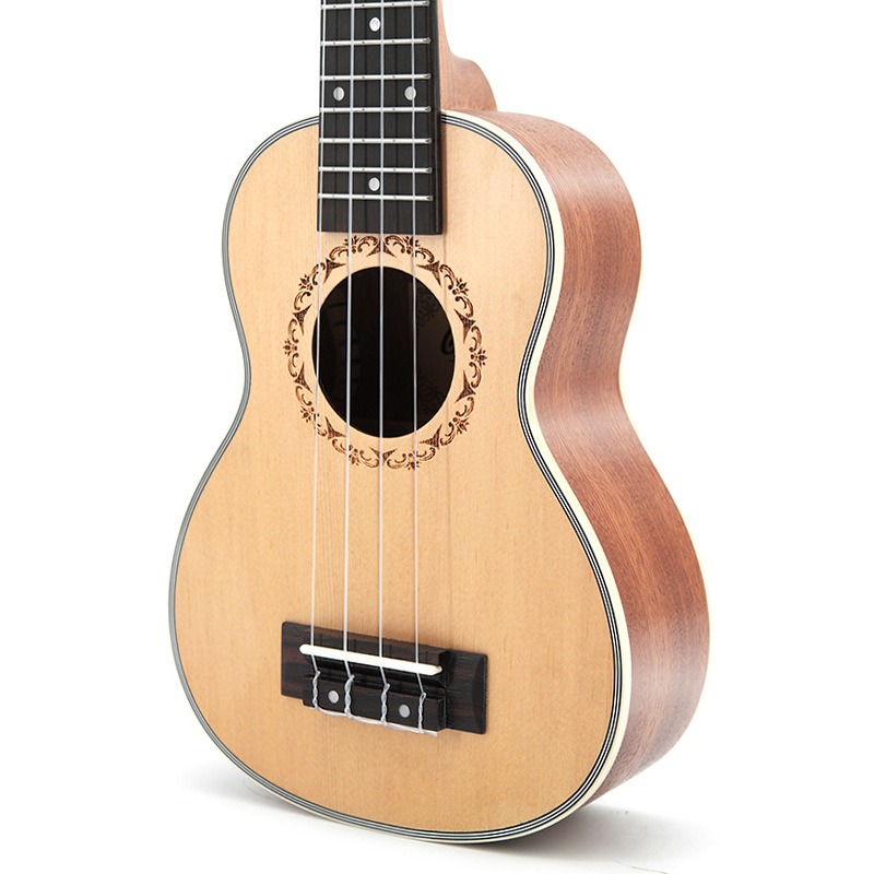 Musical Instrument Hawaii - 21インチ エンゲルマンスプルーストップ ウクレレ ハワイ 4弦 ミニアコースティックギター