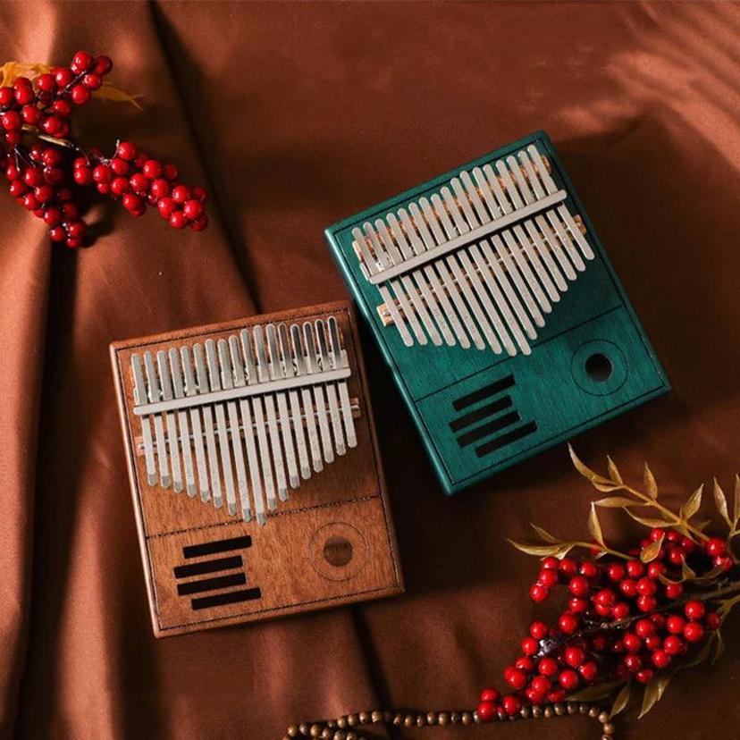 A Musical Instrument With Keys - レトロ カリンバ 17 キー指ピアノ 高品質の木 マホガニー