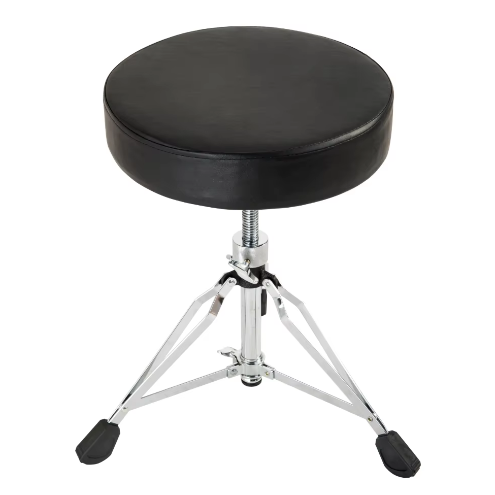 Musical Instrument Drum - ヘビーデューティー・ドラムスローン、高さ調整可能なパッド入りスツール、二重補強の滑り止め脚付き、楽器アクセサリー用