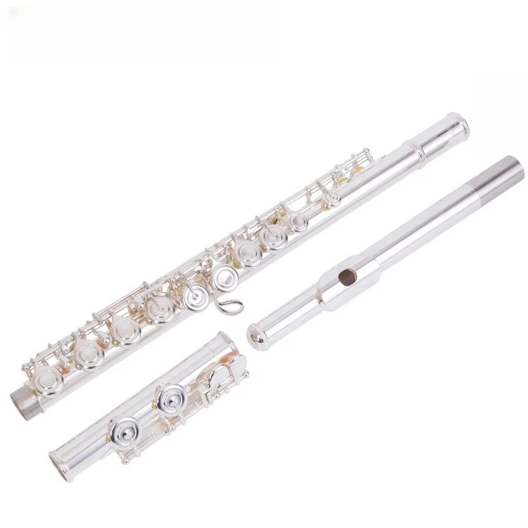 Musical Instrument In Orchestra - Cキー ニッケルメッキ真鍮製 プロフェッショナルフルート 木管楽器 オーケストラ演奏 初心者