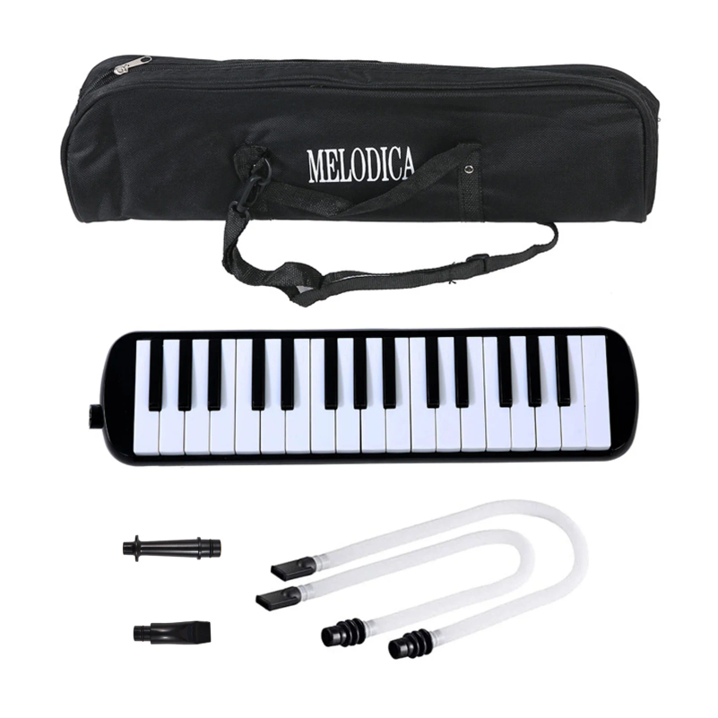 Melodica Keyboard Wind - 32 キーメロディカ楽器メロディカエアピアノキーボードソフトブローパイプ吹きノズル付きメロディカ管楽器バッグ付き