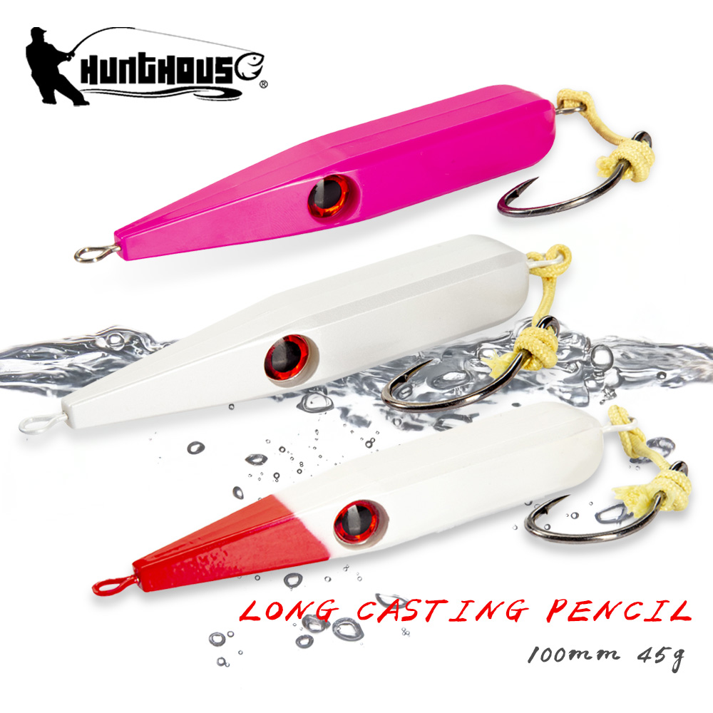 Rain Stick Percussion - Hunthouse 2個セット ヘビーシンキングペンシルフィッシングルアー 100mm/45g トローリングGTスティックベイト ソルトウォーター用