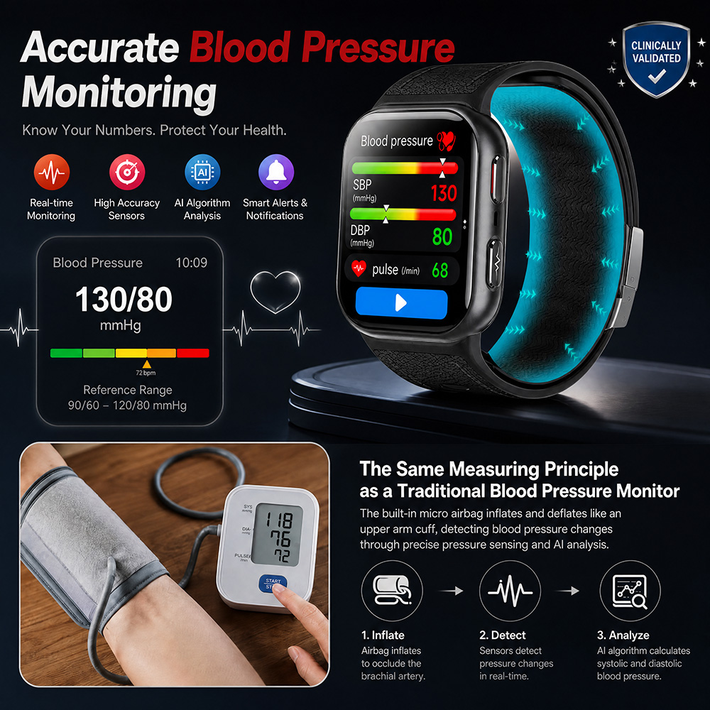 2026年新型エアバッグ血圧スマートウォッチNFC ECG+ - Musical Instrument German のレビューと価格