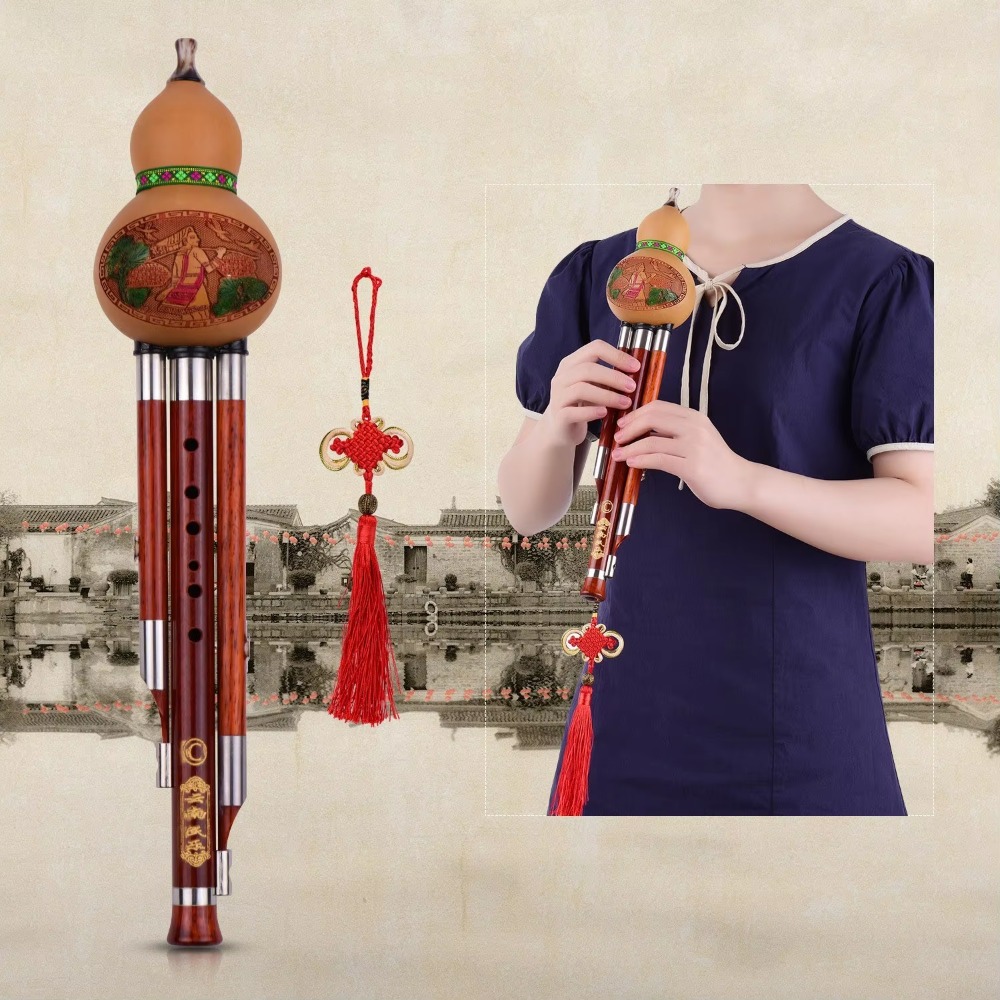 3トーンCキー フルート型笛 木製管 中国伝統楽器 中国結び - A Musical Instrument With Keys のレビューと価格