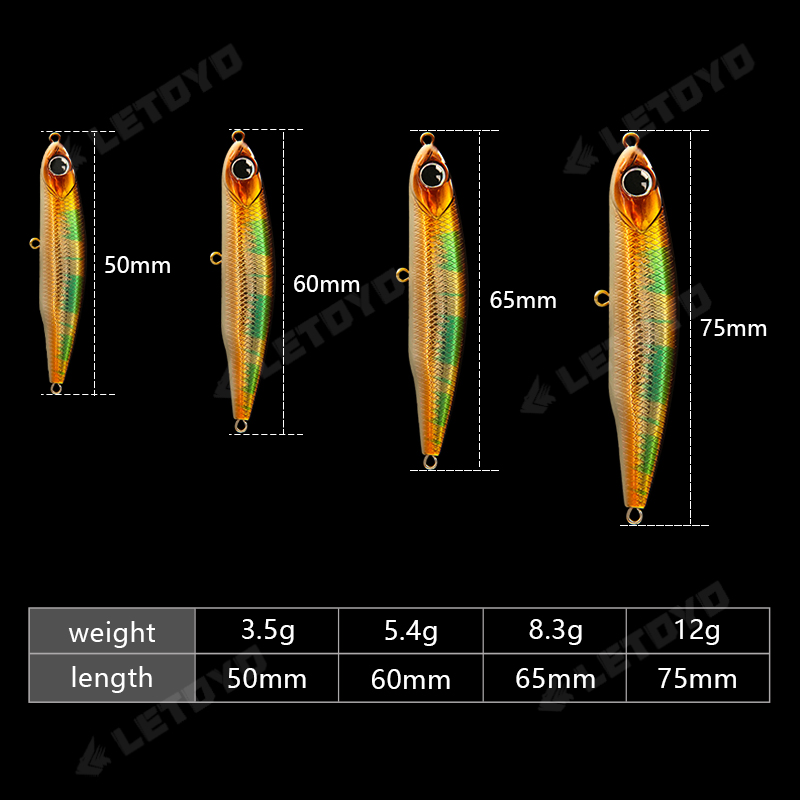 レトヨ シンキングペンシル 17g 12g-3.5g 人工餌 - Rain Stick Percussion のレビューと価格