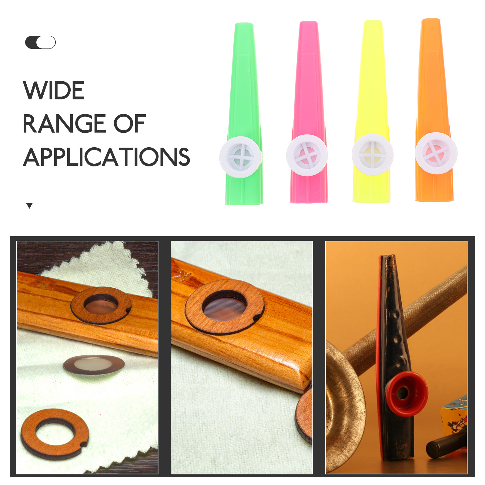 24個入り プラスチック製カズー 各種カラー 軽量 ポータブ - Musical Instrument I Play のレビューと価格