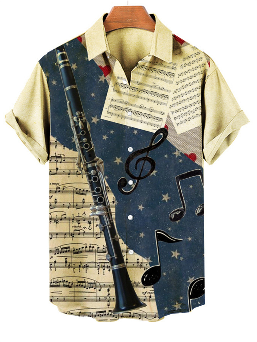 夏の国境を越えた新しい楽器 3D プリントハワイ半袖メンズ大 - Musical Instrument Hawaii のレビューと価格