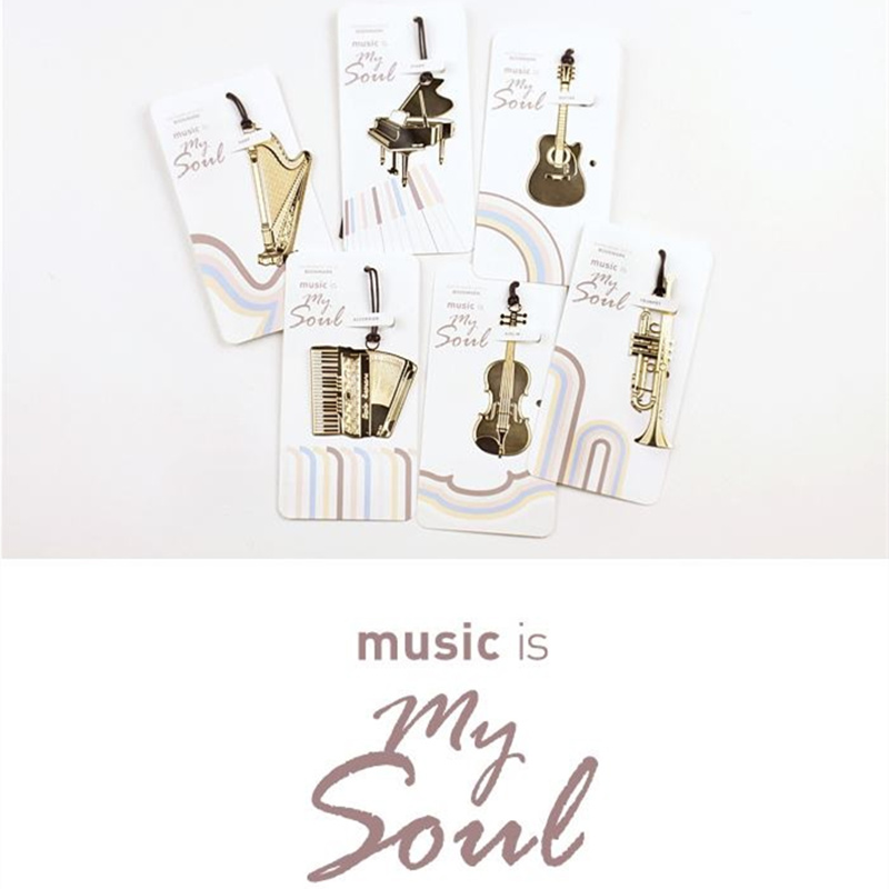 6個音楽金属しおりゴールドカラー楽器ピアノバイオリンハープギ - Musical Instrument Book のレビューと価格