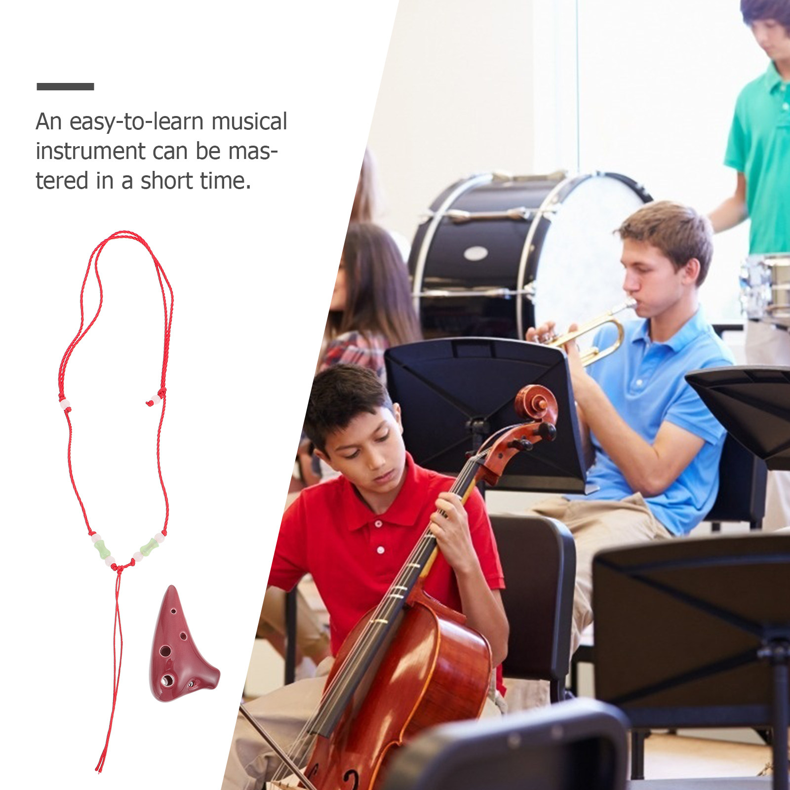 6穴ドロマイトオカリナミニポータブル楽器子供初心者学生向け入 - Musical Instrument I Play のレビューと価格
